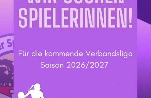 Wir suchen Spielerinnen 2026/27
